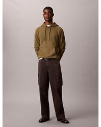Calvin Klein - Jeans Cotton Terry Badge Hoodie - Lyst