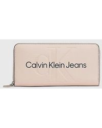 Calvin Klein - Logo-Portemonnaie Mit Rundum-Reißverschluss - Lyst