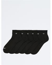 Calvin Klein - Basic Cushion Quarter 6-Pack Socks - Lyst