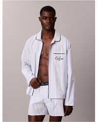 Calvin Klein - Button Down Pyjama Shirt Icon Cotton Poplin - Lyst