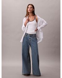 Calvin Klein - Ultra Wide Leg Jeans - Lyst