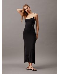 Calvin Klein - Soft Modal Jersey Maxi Dress - Lyst