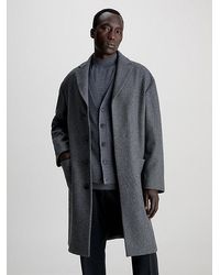 Calvin Klein - Abrigo holgado de mezcla de lana - Lyst