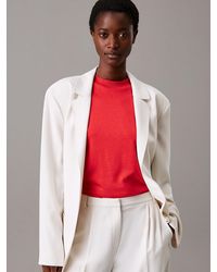 Calvin Klein - Travel Twill Belted Blazer - Lyst