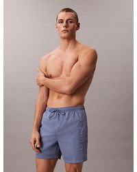 Calvin Klein - Medium Drawstring Swim Shorts Ck Tech - Lyst