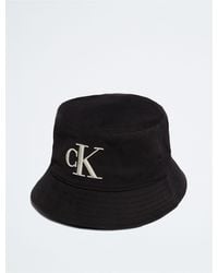 Calvin Klein - Embroidered Monogram Logo Twill Bucket Hat - Lyst