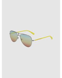 Calvin Klein Gafas de sol de aviador unisex CKJ19302S - Metálico