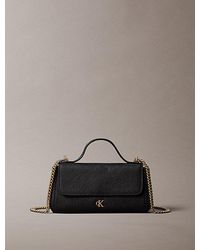 Calvin Klein - Leather Monogram Chain Clutch Bag - Lyst