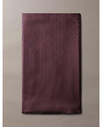 Calvin Klein - Satin Jacquard Logo Scarf - Lyst