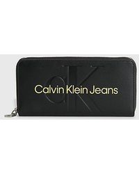 Calvin Klein - Rfid-portemonnee Met Rits Rondom - Lyst