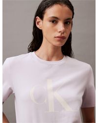 Calvin Klein - Monogram Logo Crewneck T-shirt - Lyst