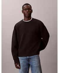 Calvin Klein - Relaxed Embossed Logo Sweatshirt - Lyst