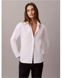 Calvin Klein - Calvin Klein Cotton Poplin Relaxed Button-Down Shirt - Lyst