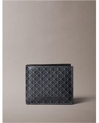 Calvin Klein - Allover Emblem Logo Bifold Wallet With Coin Pouch - Lyst