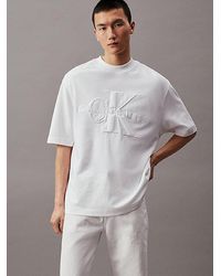 Calvin Klein - Camiseta oversized con monograma - Lyst