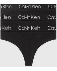 Calvin Klein - 3-pack Strings Met Hoge Taille - Body - Lyst