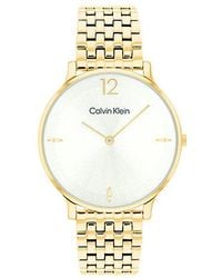 Calvin Klein - Luxe Plated Steel Bracelet Watch - Lyst
