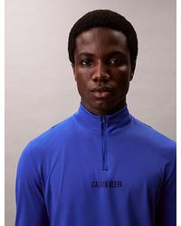Calvin Klein - Sport Performance 1 4 Zip Long Sleeve Gym T-Shirt - Lyst