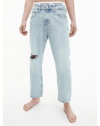 Calvin Klein - Straight Cropped Jeans - Lyst