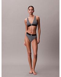 Calvin Klein - Stretch Thong Graphic Monogram Microfibre - Lyst