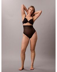 Calvin Klein - High Waisted Thong Minimalist Mesh Shapewear - Lyst