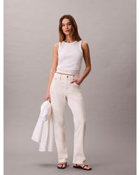 Calvin Klein - High Rise Straight Jeans - Lyst