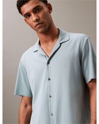 Calvin Klein - Ck Black Button-down Sleep Shirt - Lyst