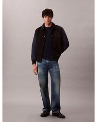 Calvin Klein - Cazadora bomber de estilo universitario de nailon y algodón - Lyst