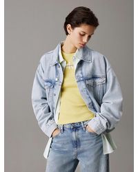 Calvin Klein - Giubbotto Di Jeans A Sacchetto - Lyst
