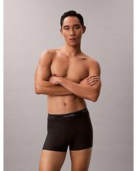 Calvin Klein - Double Waistband Swim Trunks Ck Essentials - Lyst