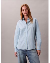 Calvin Klein - Striped Button-Up Shirt - Lyst