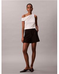 Calvin Klein - Pleated Tailored Shorts - Lyst
