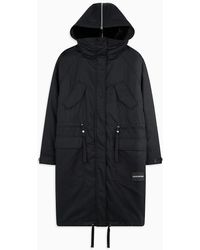 Calvin Klein Parka de plumas con forro de piel - Negro