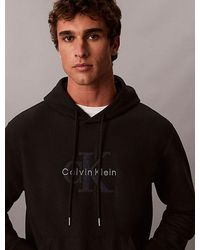 Calvin Klein - Jeans Premium Terry Denim Logo Hoodie - Lyst