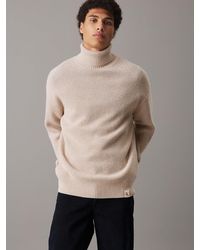 Calvin Klein - Wool Blend Roll Neck Jumper - Lyst