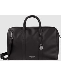 Calvin Klein Bolso de fin de semana de piel - Negro