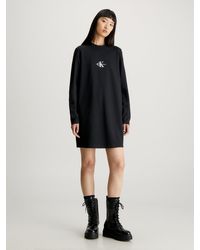 Calvin Klein - Milano Long Sleeve T-shirt Dress - Lyst