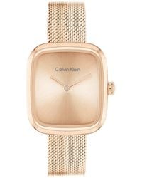 Calvin Klein - Curved Mesh Watch - Lyst