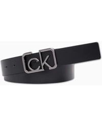 Calvin Klein Ceinture rversible en cuir - Noir