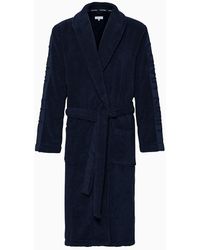 Calvin Klein Badstof Badjas - Blauw