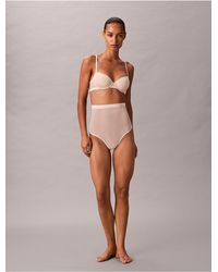 Calvin Klein - Minimalist Mesh High Waist Thong - Lyst