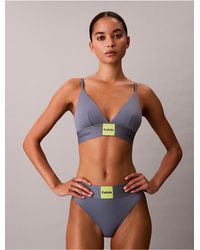 Calvin Klein - Modern Logo Unlined Triangle Bralette - Lyst