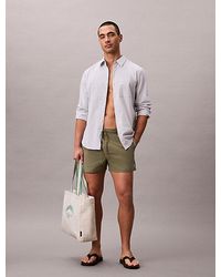 Calvin Klein - Short Drawstring Swim Shorts Logo Tape - Lyst