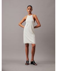 Calvin Klein - Soft Ribbed Lyocell Tank Dress - Lyst