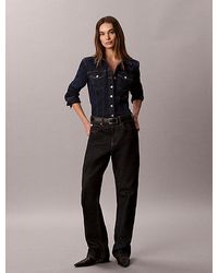 Calvin Klein - Jeans Sculpt Denim Trucker Button Down Shirt - Lyst