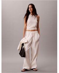 Calvin Klein - Calvin Klein Double Gauze Pull-On Pants - Lyst