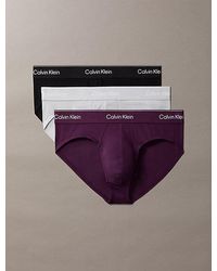 Calvin Klein - 3 Pack Hip Briefs Icon Cotton Stretch - Lyst