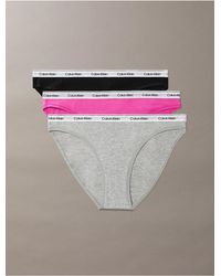 Calvin Klein - 3 Pack Bikini Briefs Icon Logo - Lyst