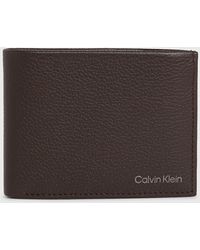 Calvin Klein - Leather Rfid Trifold Wallet - - Black - Men - One Size - Lyst
