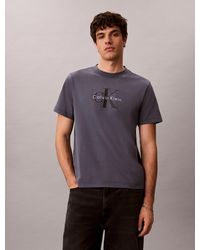 Calvin Klein - Washed Cotton Monogram T-Shirt - Lyst